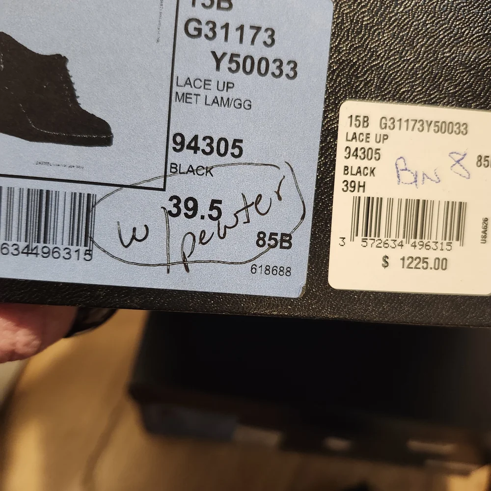 CHANEL Black Leather Lace-Up Platform Heels with Chain Trim - Picture 5 of 5